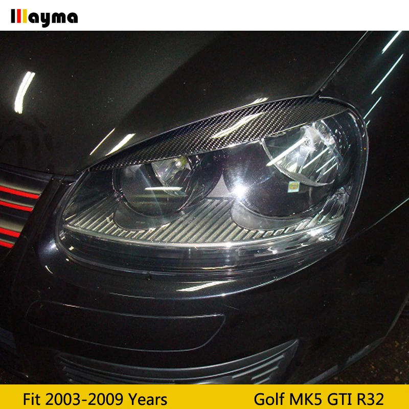 1 пара автомобильных бровей из углеродного волокна для VW Golf 5 GTI R32 2003 2009 года Jetta