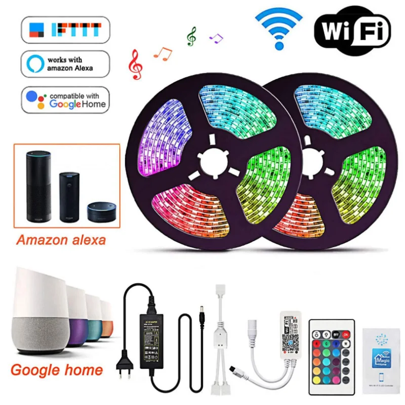 Комплект Смарт светильник ных лент с Wi-Fi RGB 5050 граффити световой ремень из