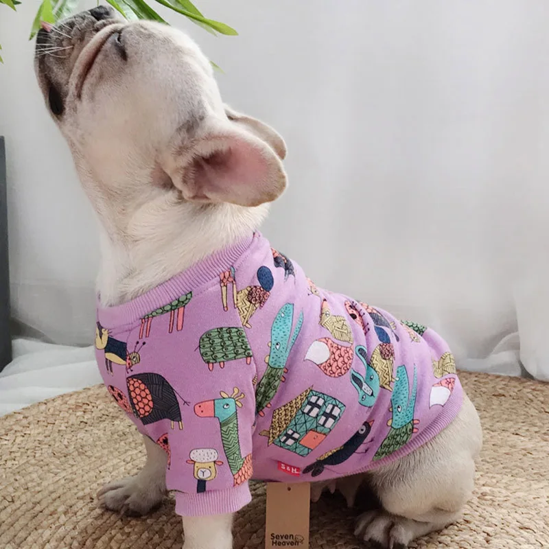 Толстовка с капюшоном рисунком собаки одежда для домашних животных костюм