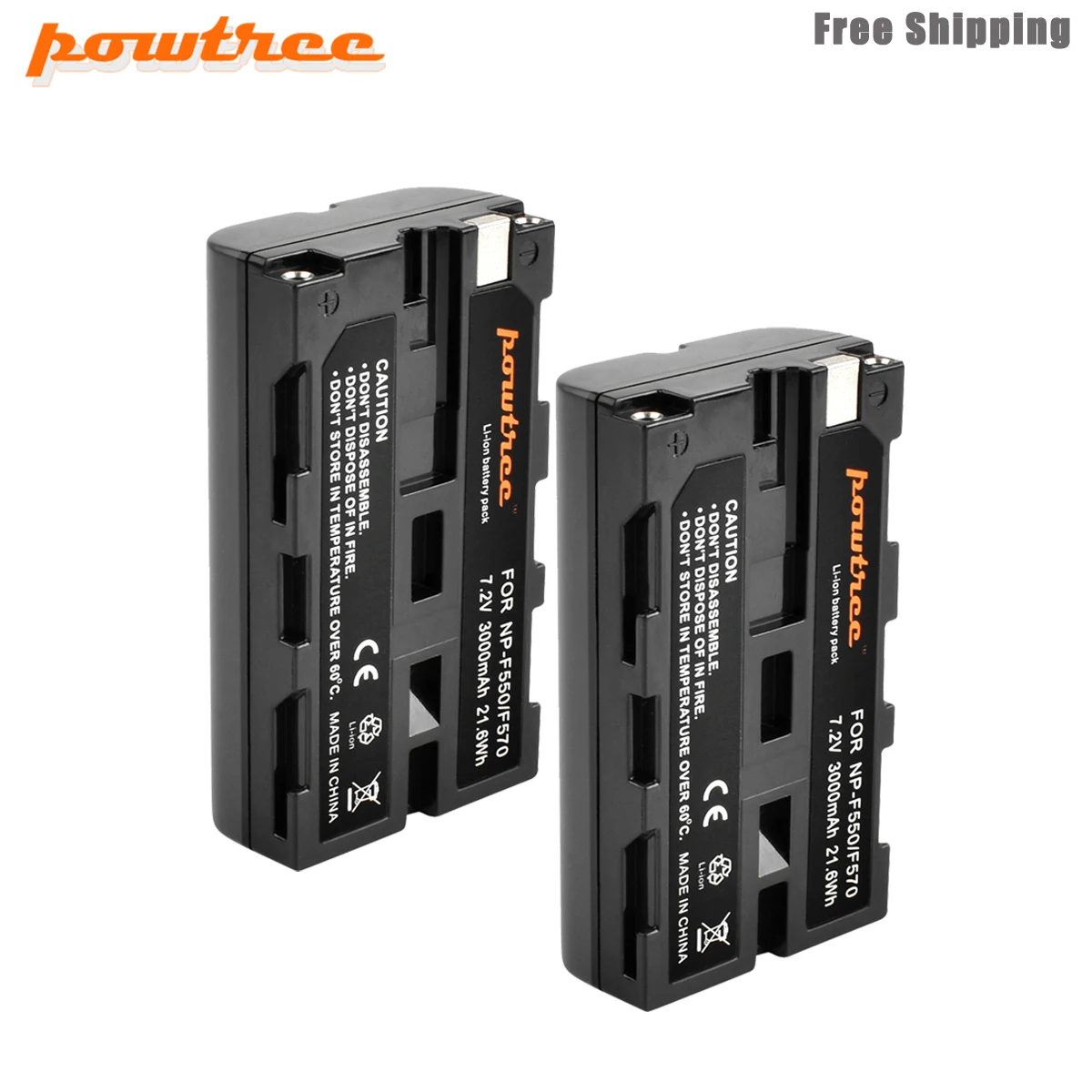 2 Pack Battery Powtree NP-F550 NP F550 NPF550 Камера Батарея для sony NP-F330 NP-F530 NP-F570 NP-F730 NP-F750 Hi-8 GV-D200 D800 TRV81 SC55 L50 - Цвет: 2 Pack Battery