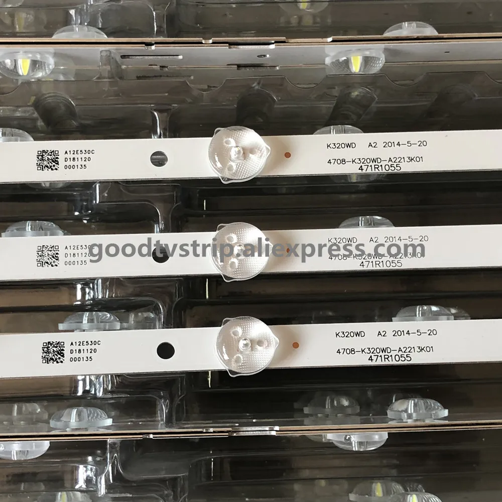Светодиодный подсветка полосы для Фил ips 32 дюймов ТВ 4708-K320WD-A2213K01 A4211V11 LE32D59 32PFL3045 471R1055 K320WD6 LBK320WD-D6B1 3pin