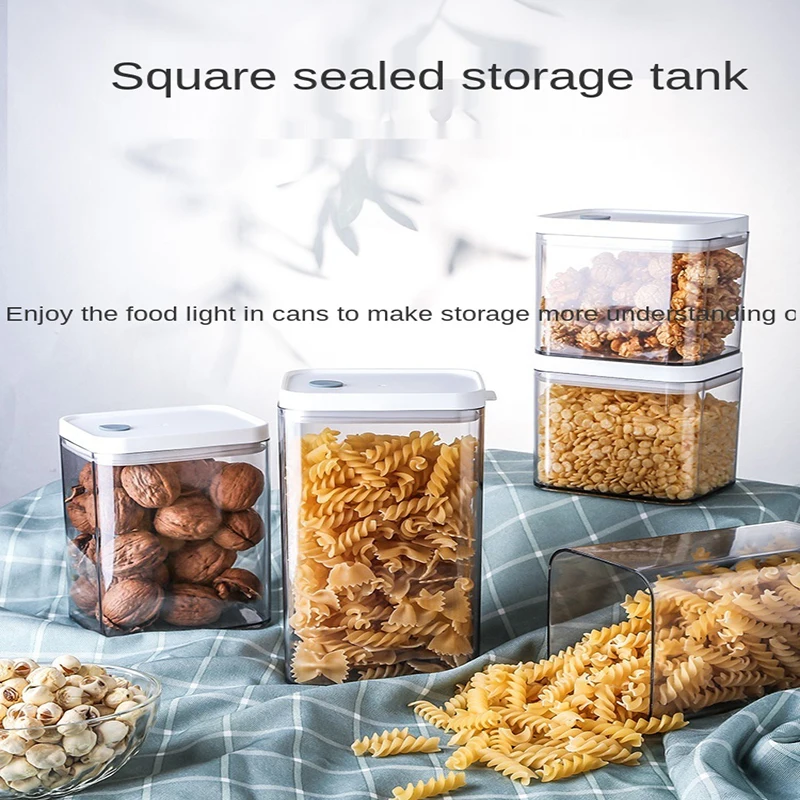

Sealed Canned Grain Storage Box Transparent Kitchen Food Plastic Household Snack Bottle Storage Box, Exquisite Four Options