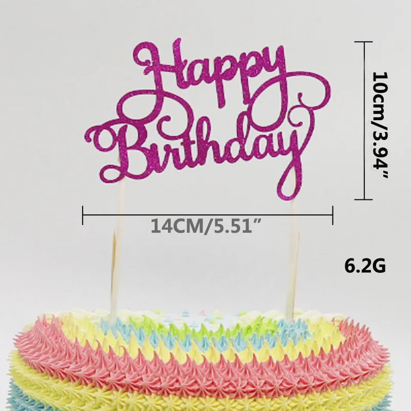 1 шт. кекс торт Топпер Декор с днем рождения флажки для торта украшения двойные