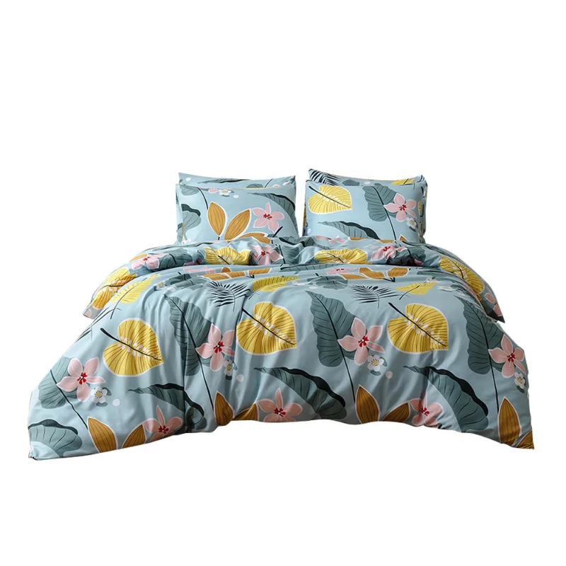 

Spring Yellow Flower Bed Set Queen Size Edding Bag With Pillowcases 2/3 Pcs Bedroom Bedding Set