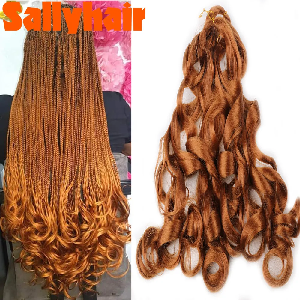 

Sallyhair синтетические Спиральные Кудри оптом вязанные косички для наращивания волос высокотемпературные волосы свободные волнистые плетены...