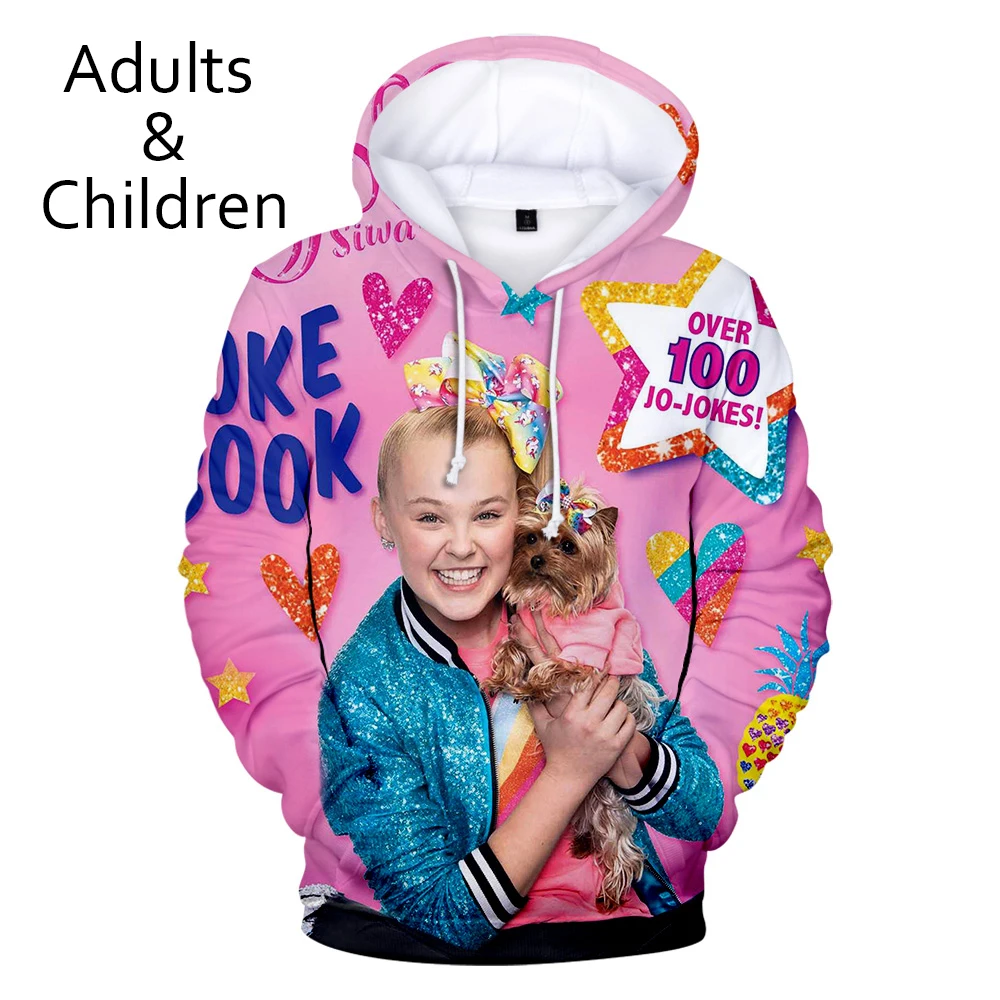 Толстовки с 3D принтом JOJO SIWA мужские и женские свитшоты новые осенние детские