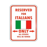 reserved for italians only praking metal sign plaque vintage pub decoration retro decorative plates bar tin poster home decor