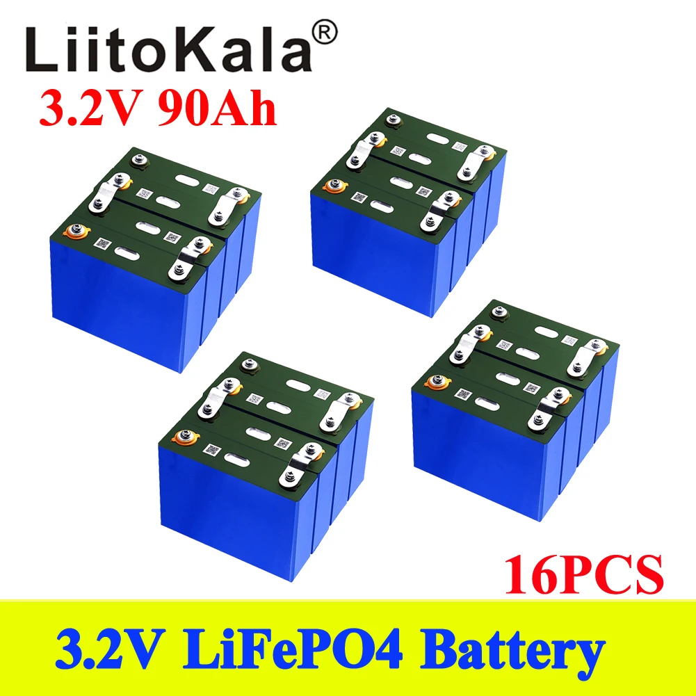 

16 шт. умное устройство для зарядки никель-металлогидридных аккумуляторов от компании LiitoKala: Класс Li-Ion 3,2 В 90Ah Lifepo4 Батарея сотовый новый набо...