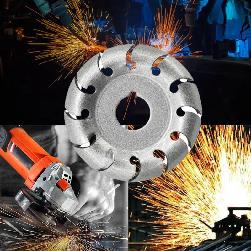 

12 Teeth 90mm Wood Carving Disc Electric Angle Grinder Shaping Blade Tools Kit