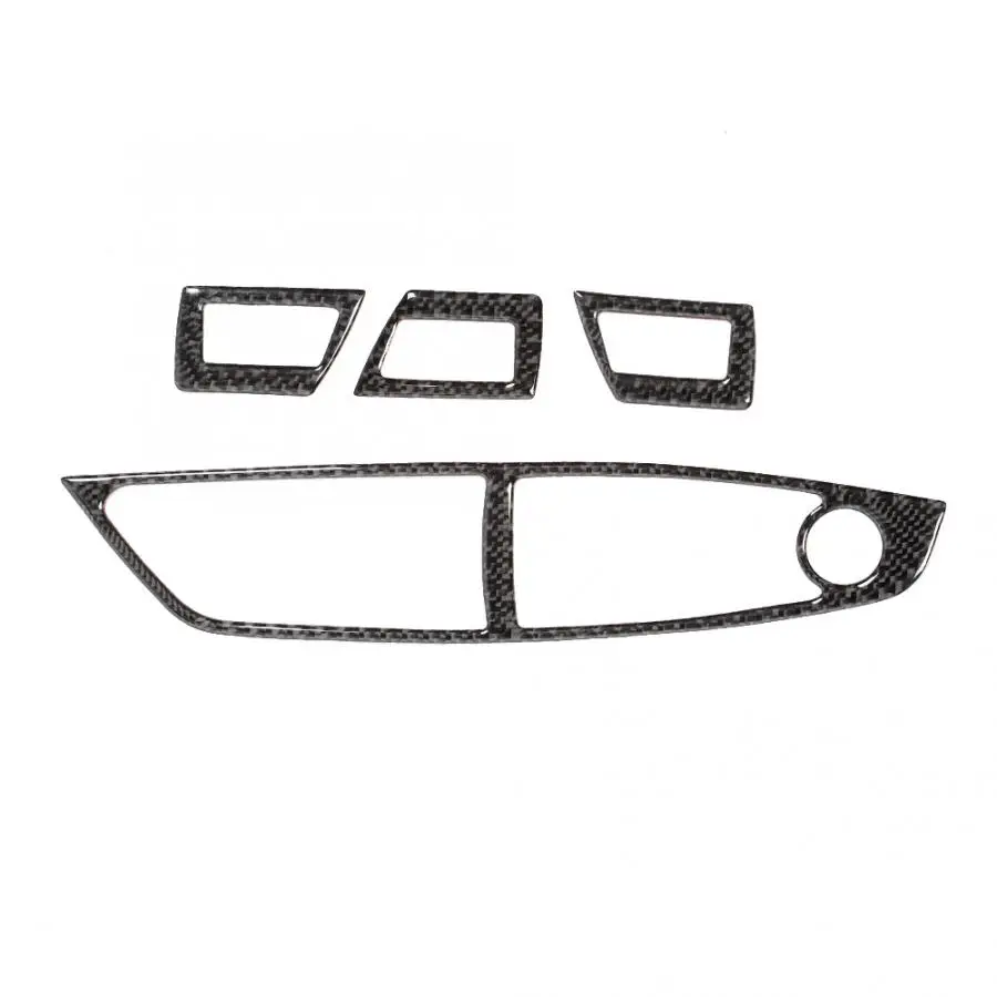 4 шт. наклейки на панель стеклоподъемника автомобиля из углеродного волокна для