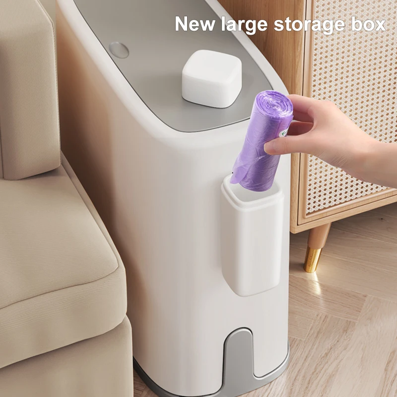 Мусорное ведро для ванной Двухслойное туалета узкое мусорное кухни с крышкой 15 л