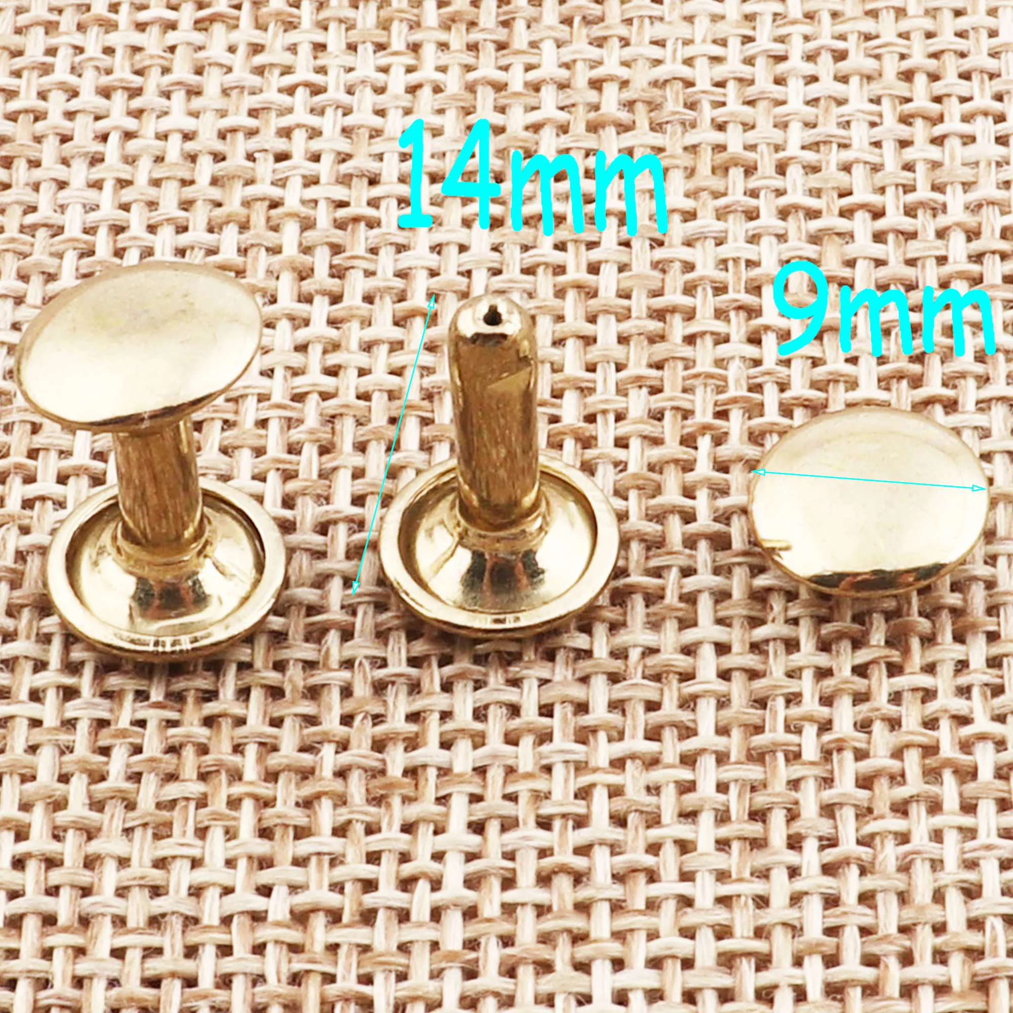 100 комплектов бронзовые заклепки с двойной крышкой кожа искусственная крепежные