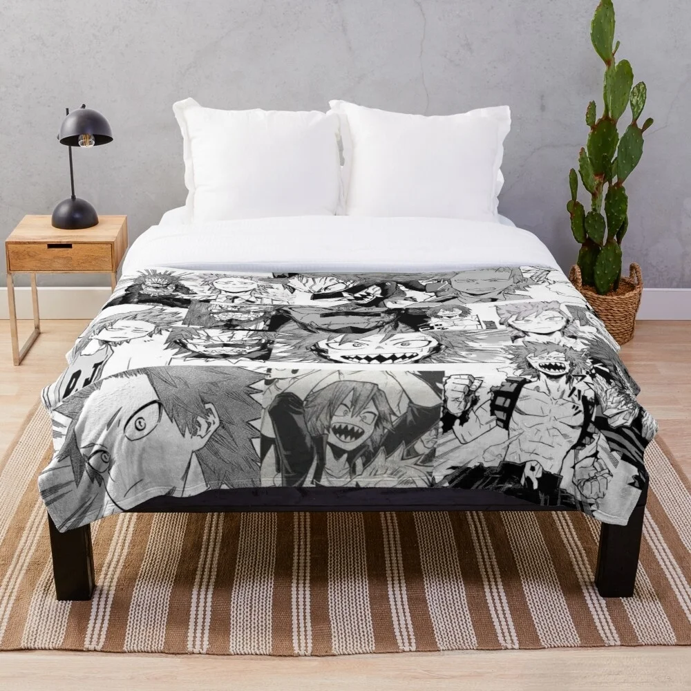 

eijiro kirishima Throw Blanket Quilt Bedding for Girls Children Adult Gift Bedroom Decor Size Variety for Styles.