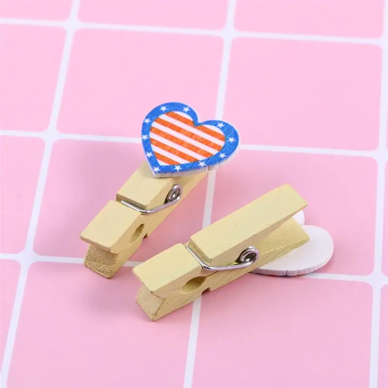 10 шт. патриотические заколки для фото с американским флагом карта заметок
