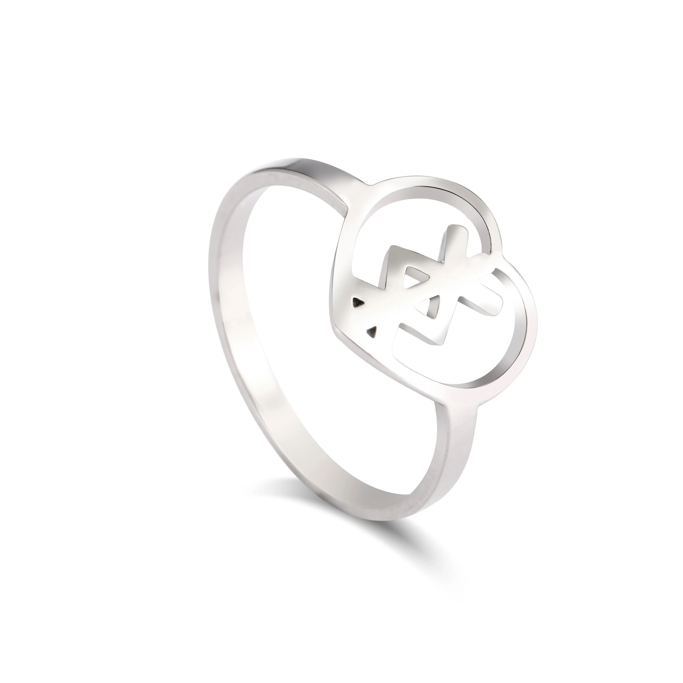 Простое Стильное кольцо COOLTIME с алфавитом сохраняет терпение и