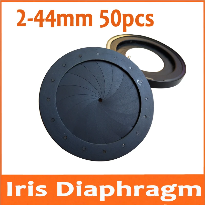 50 шт. Регулируемый 2 44 мм Диафрагма диафрагмы для микроскопа цифровой камеры