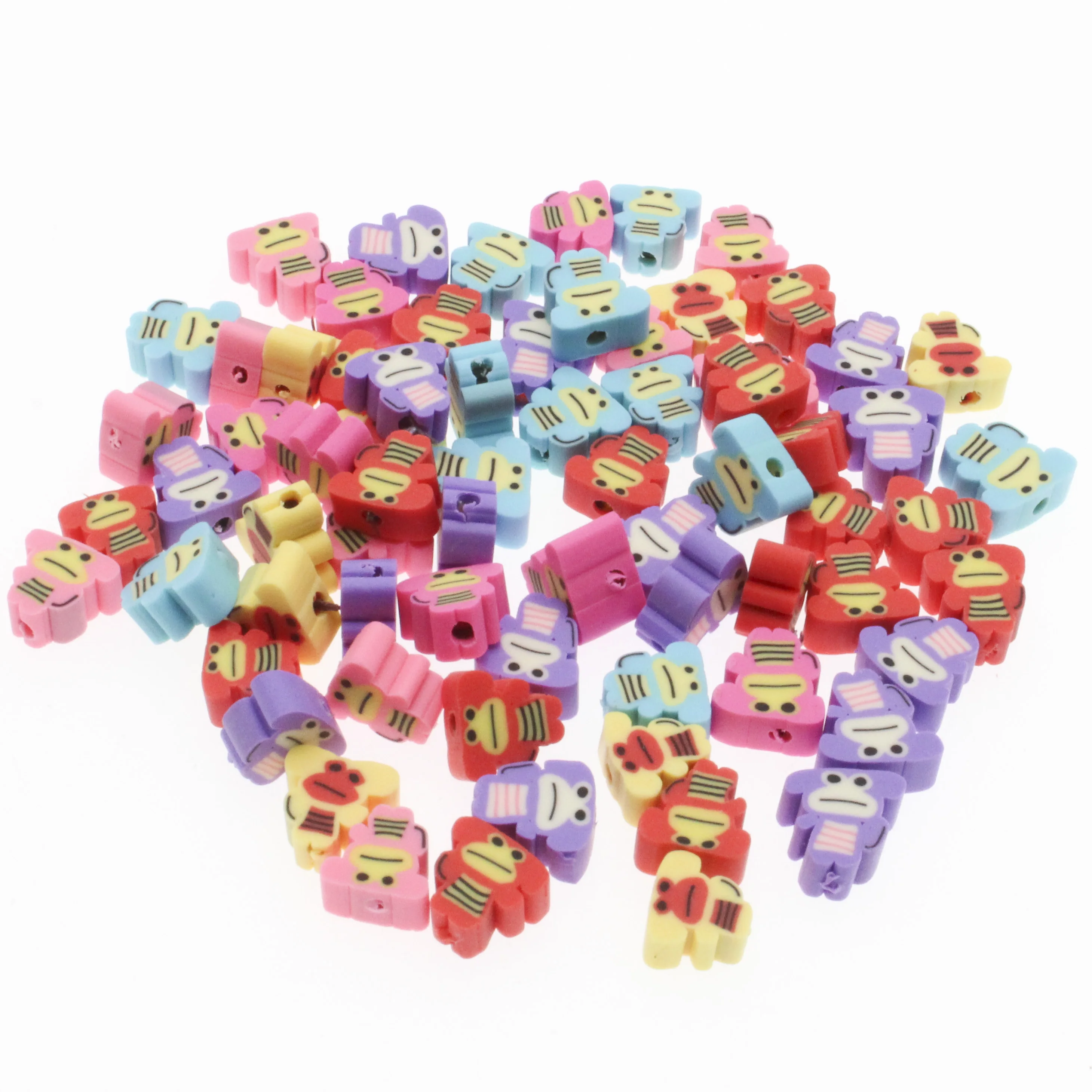 Бусины из глины в виде мультяшной обезьянки бусины полимерной аксессуары ручной