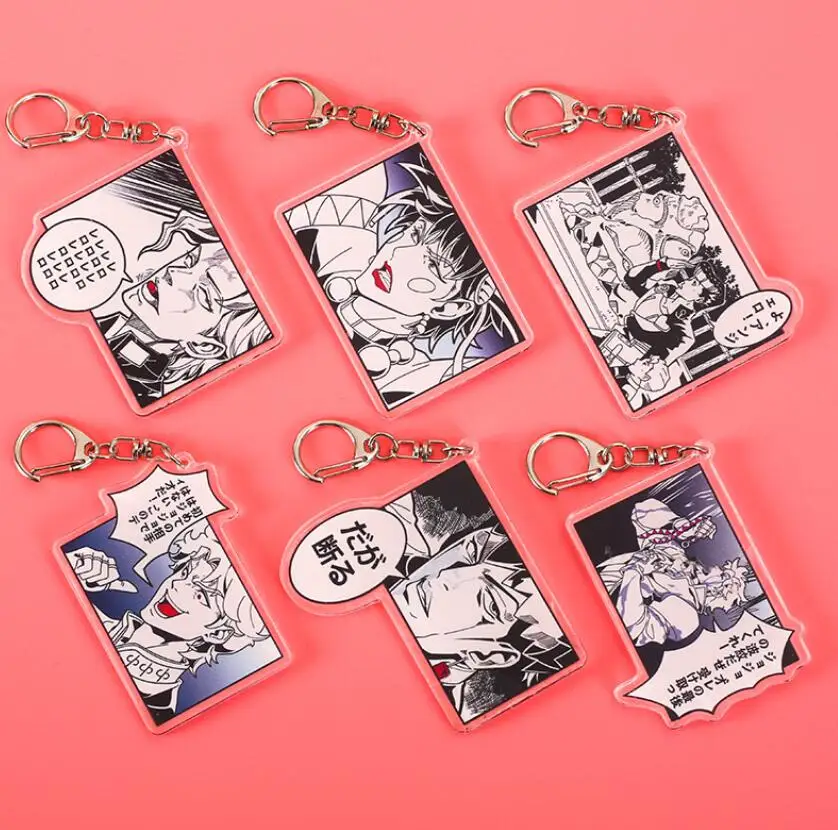 

Jojos Bizarre Adventure Kujo Jotaro Yoshikage Цезарь акриловый кулон фигурка брелок Коллекция Модель игрушки подарок косплей