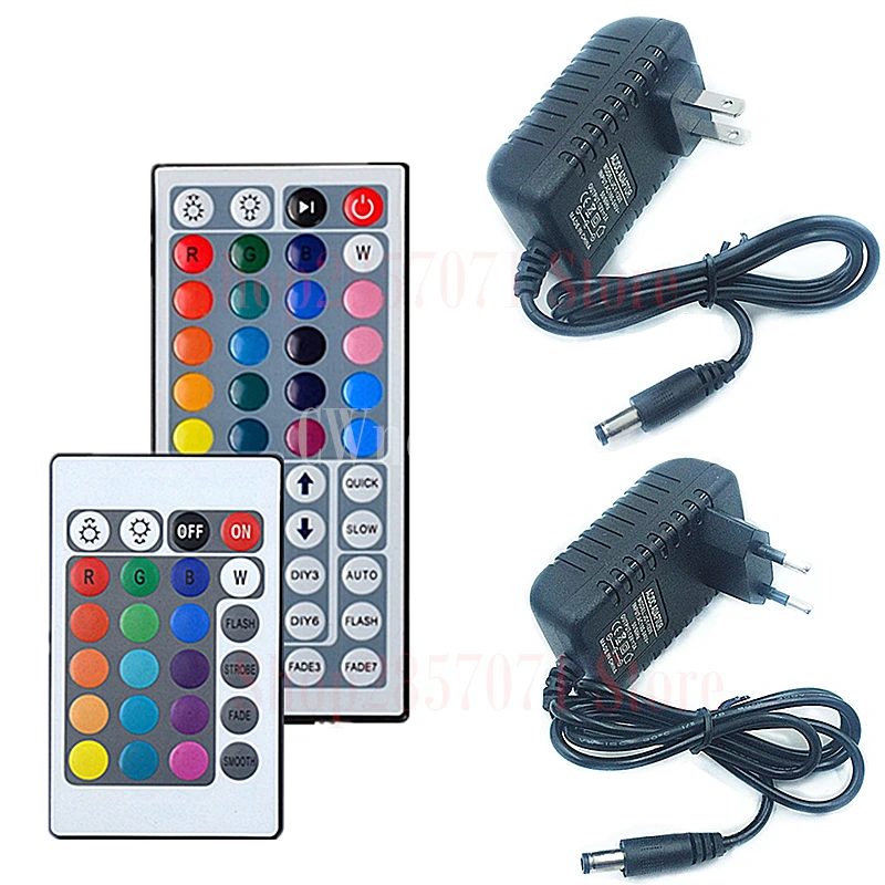 ZU 12 В 2 а ЕС США адаптер питания пульт дистанционного управления IR 24 клавиши 44 для