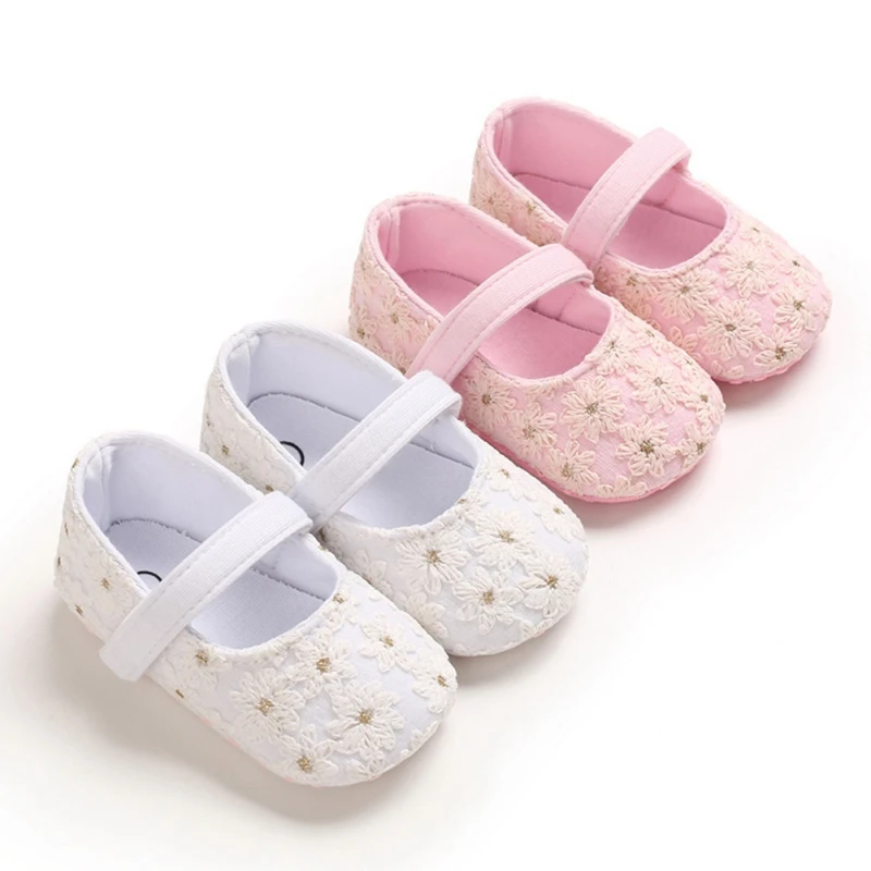 

0-18M Baby Girl First Walker Shoes Floral Casual Soft Soled Toddler Newborn First Walking Shoe Toddler Crib Shoes