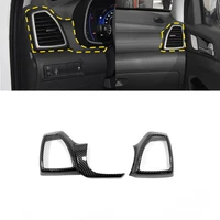 for hyundai tucson 2019 2020 abs mattecarbon fiber car left and right air outlet cover trim sticker car styling accessories