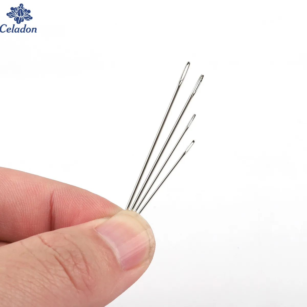 Оптовая продажа 25 шт./лот швейные иглы из нержавеющей стали с большими ушками