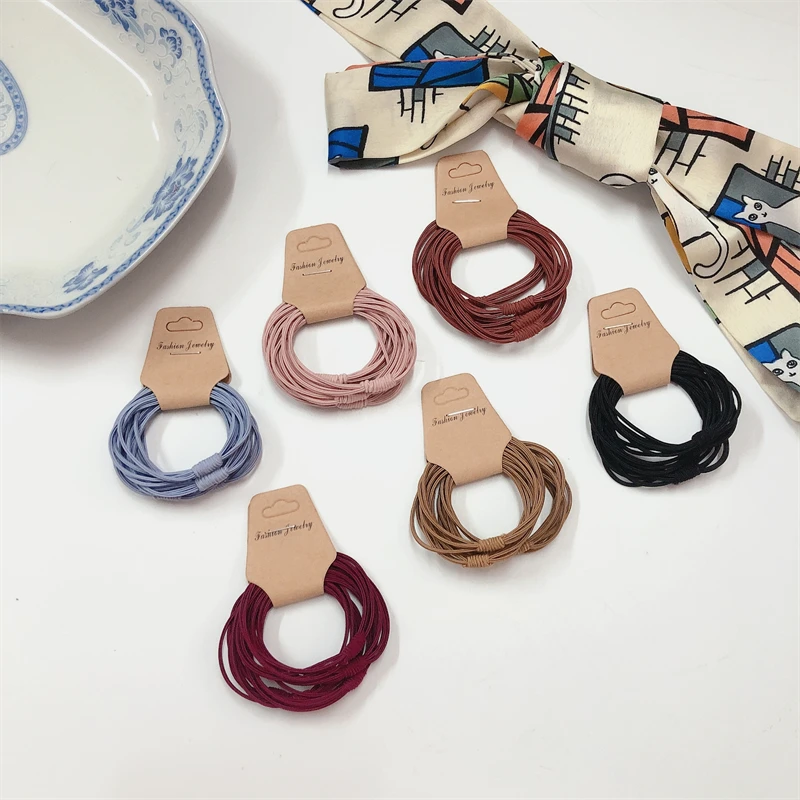 

New Girl Large Intestine Hair Ring Net Yarn Imitation Pearl Tassel Hanging Headdress Hair Tie for Women Fashion Hair Accessories