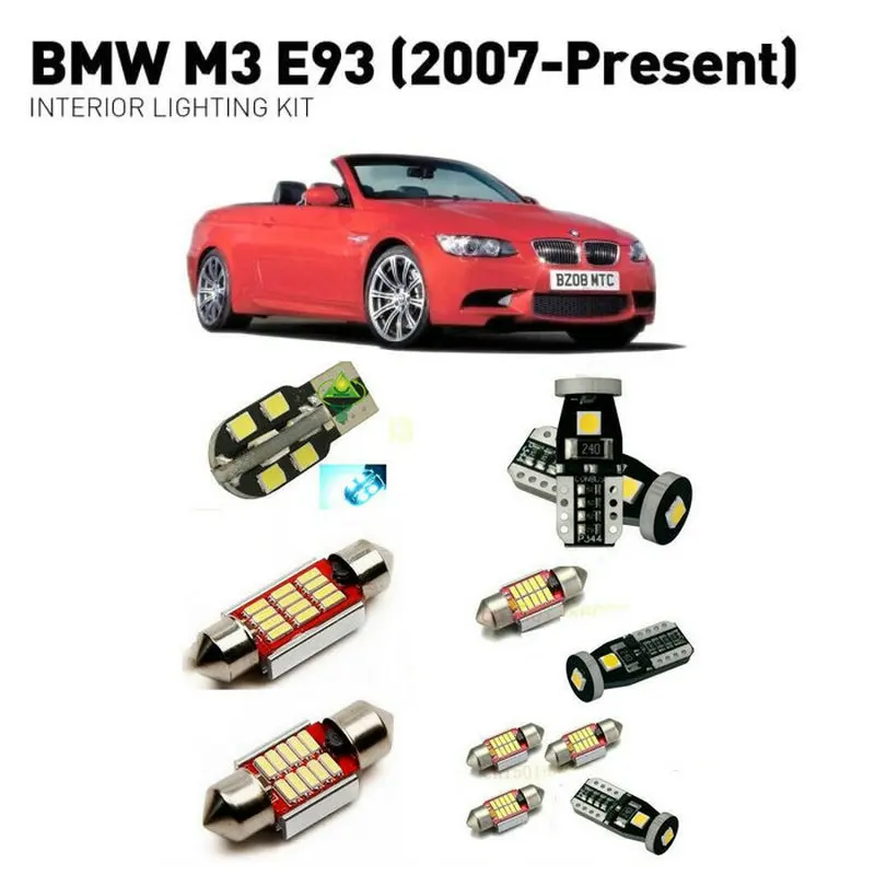 Светодиодные внутренние фары для BMW m3 e93 2007 + 17 шт. светодиодные автомобилей