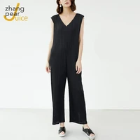 fashion v neck casual outfits womens jumpsuit romper elegant sleeveless street wear woman jumpsuit new