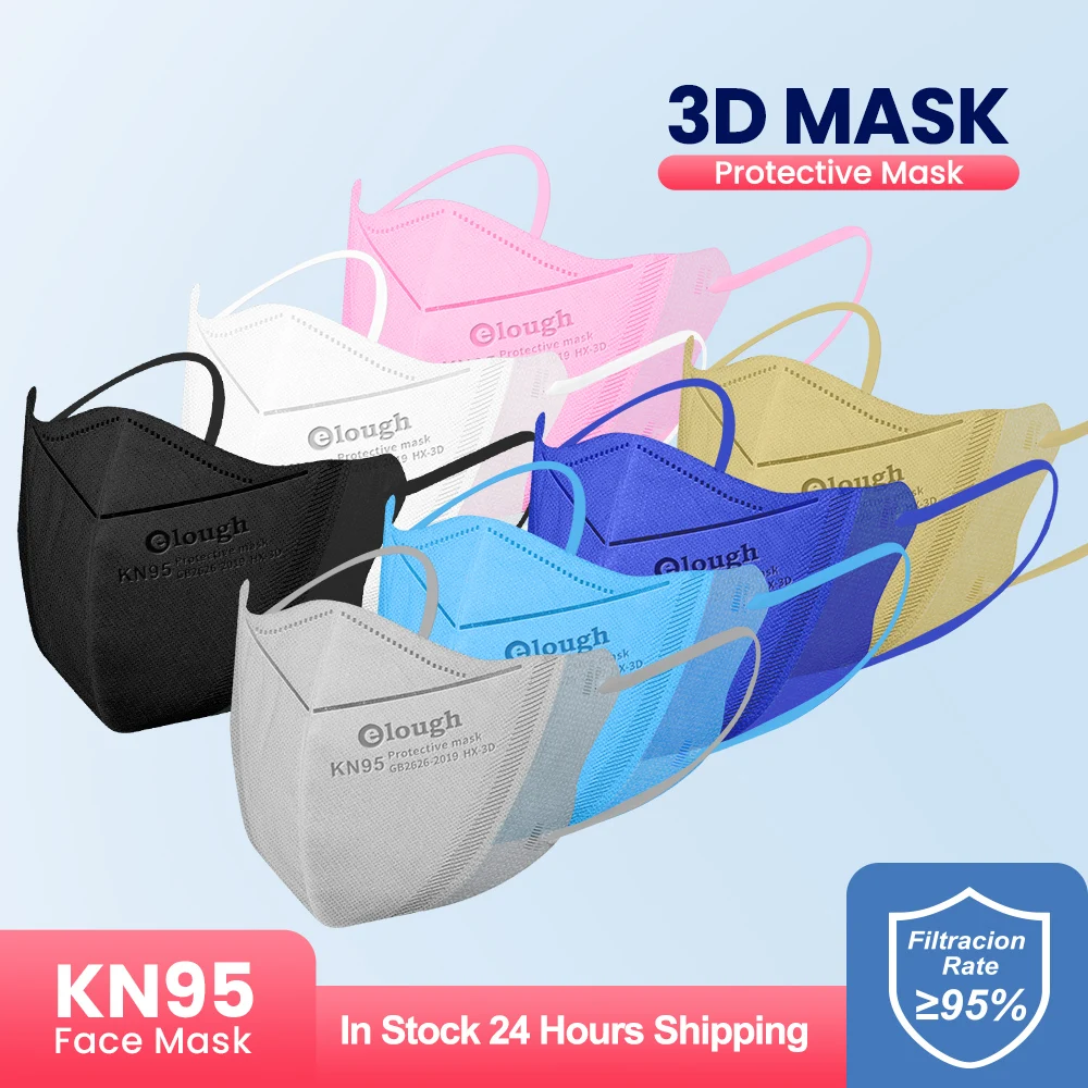 Маски Elough KN95 4 слоя 7 цветов NK95|Маски| |