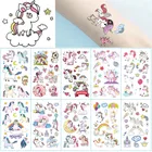 10 шт., милые Цветные татуировки для лица, временные татуировки для детей, наклейки для тела, татуировки для детей, безопасные татуировки, Детские татуировки