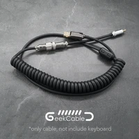 geekcable handmade customized mechanical keyboard cable usb spiral data cable black entry model basic model
