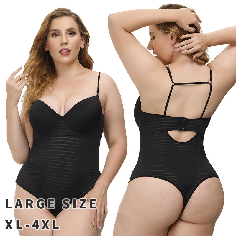

Plus Size Women Sexy Lingerie Porno Thong Sleepwear Bodysuits Transparent Hollowout Chemise Babydoll Costume Erotic Underwear