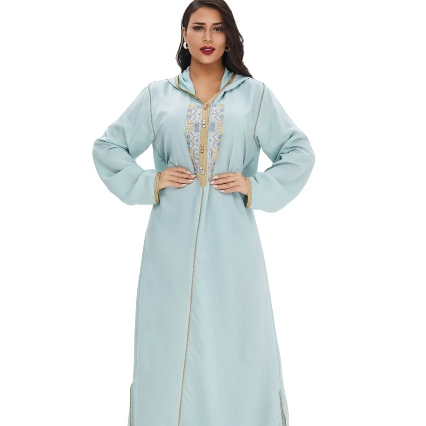 

2021 New Muslim Dress Ramadan Eid Abayas for Women Abaya Dubai Turkey Dresses for Female Islam Clothing Robe Musulman Kaftan