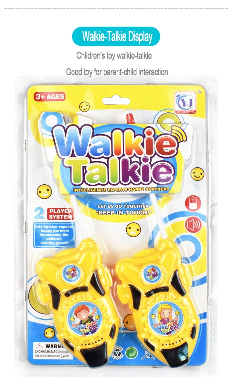 2pcs New Mini Walkie Talkie Kids Toys Gift Intelligent Wireless Telephone Children Spy Gadget Parent-child Interaction Ham Radio