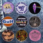 Интересная круглая брошь известного бренда Lron, оригинальный значок на лацкан, украшение для джинсовой куртки, рюкзака