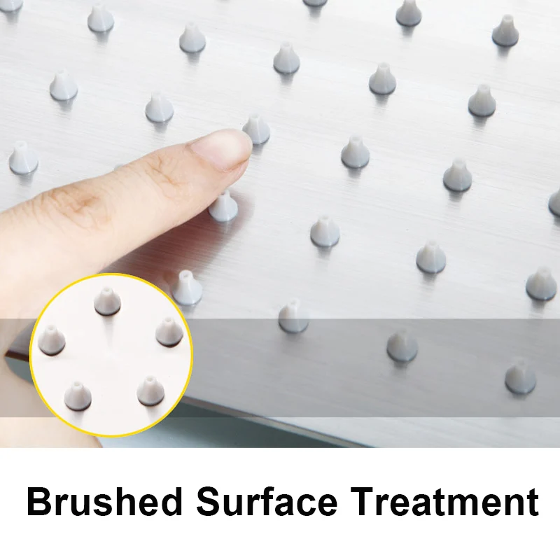 Brushed Finished Цветной светильник для управления телефоном, насадка для душа с дождевой насадкой, светодиодный душ для ванной комнаты, 24 дюйма, потолочные насадки для душа 304 SUS - Цвет: Brushed Finished