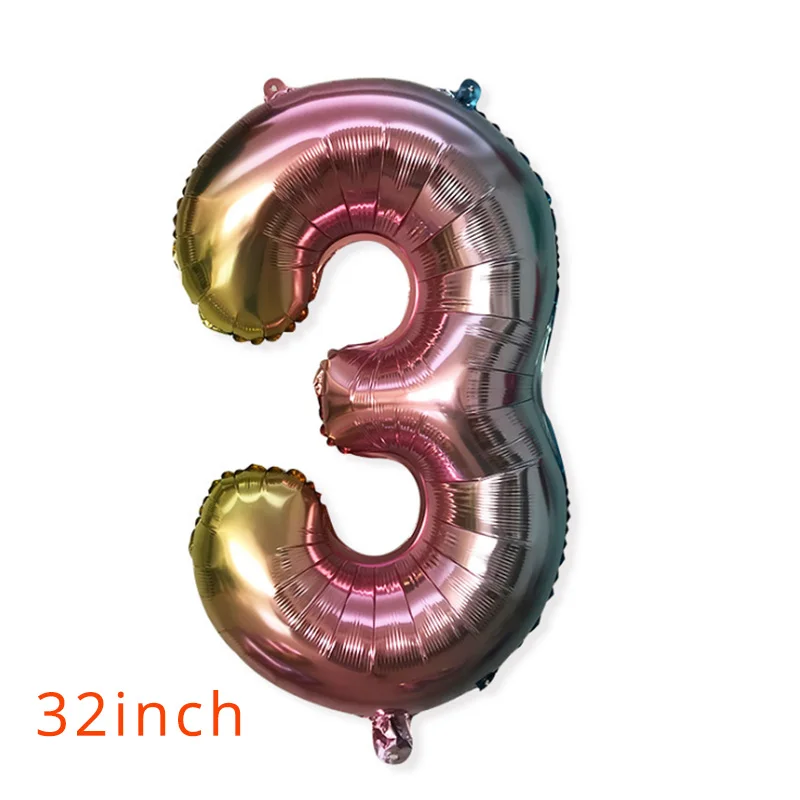 3 balloon WEIGAO 1 шт. 1 2 3 шапки ко дню рождения цветок корона 1-й День рождения шапка новорожденного ребенка ободок для дня рождения 1 год День рождения украшения - Цвет: 3 balloon