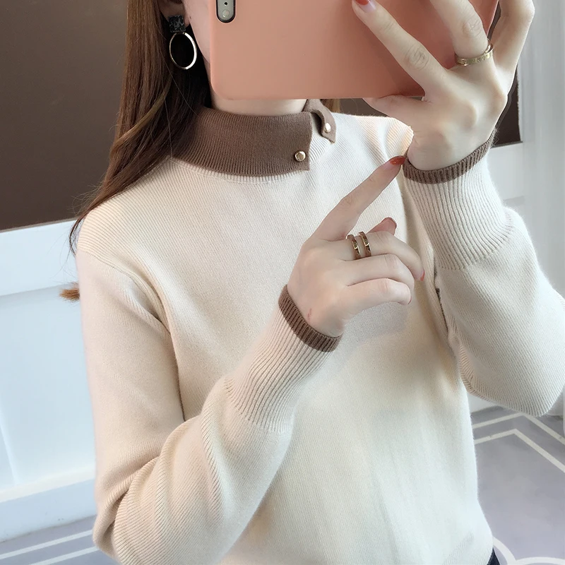 

Sweater Female 2021 Autumn Winter Cashmere Knitted Women Sweater And Pullover Female GRAY22