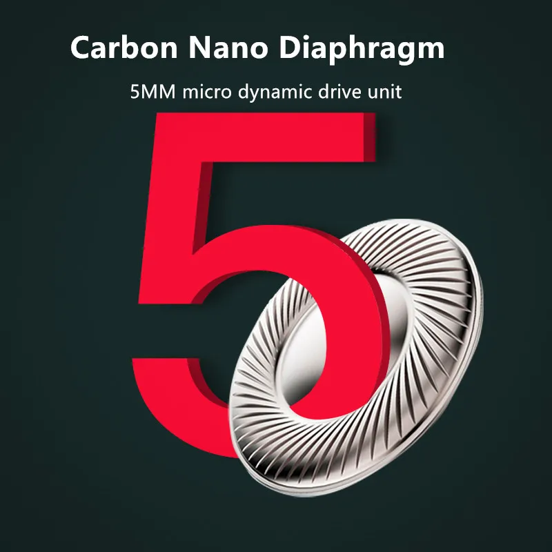Наушники вкладыши seper KP616 5 мм карбоновая нано диафрагменная динамическая