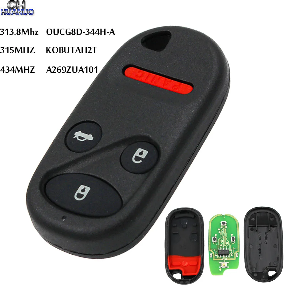 Дистанционный ключ дистанционный брелок от машины 3 + 1 кнопка для Honda CR V 2002 2004 313 8