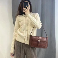 new arrivals 2021 sweet cardigan sweater autumn winter korean fashion beige long sleeve chic knitted womens jacket tops femme