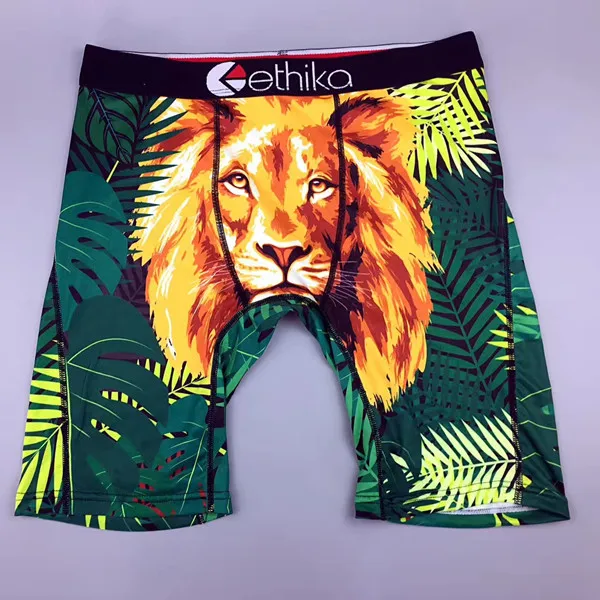 E Ethika мужские трусы-боксеры нижнее бельё для девочек дизайнерские дышащие трусы-боксеры из Ice Silk длинные Шорты спортивные мужские облегающие трусы для мужчин - Цвет: E