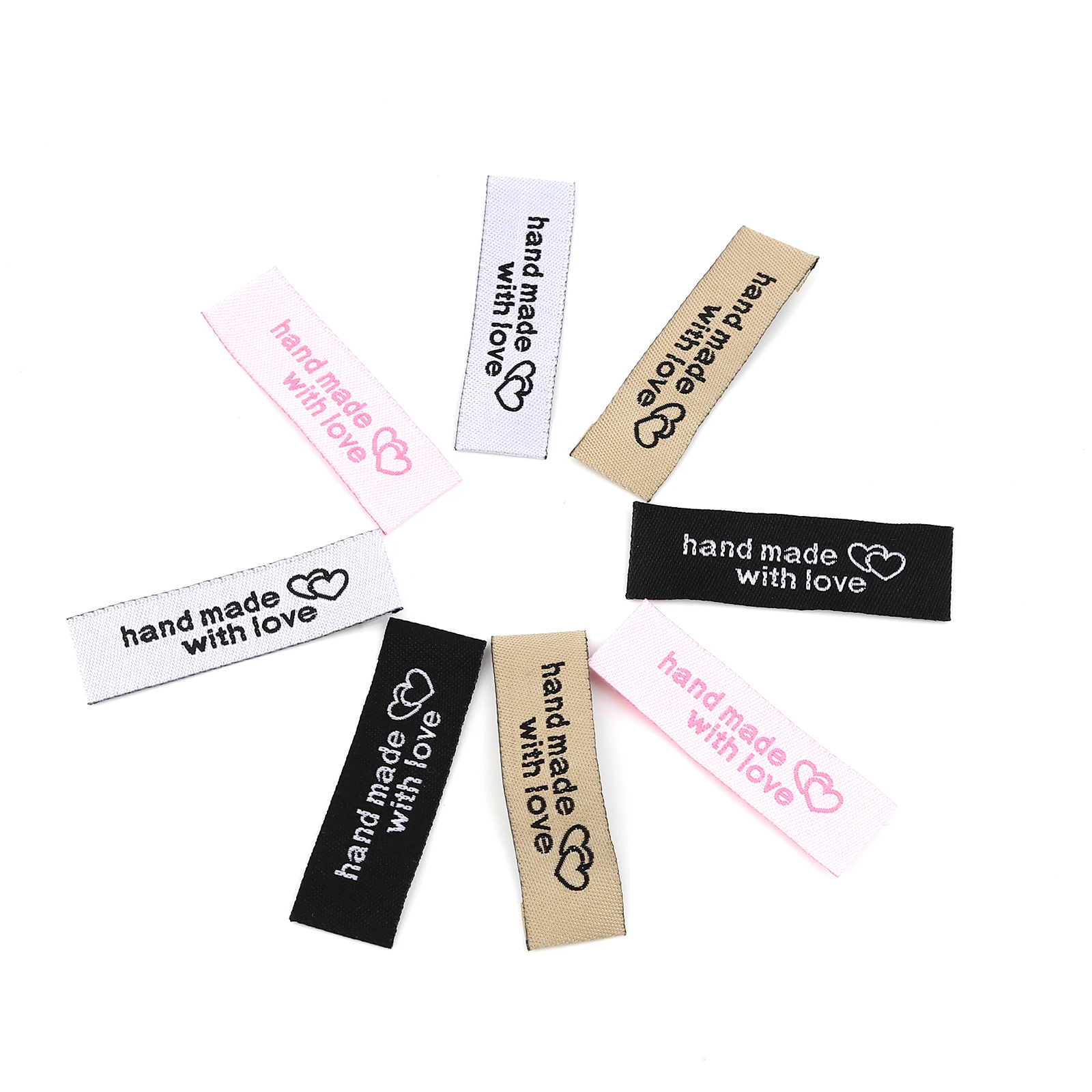 50 шт. этикетки ручной работы с вышивкой из полиэстера любимой этикеткой для