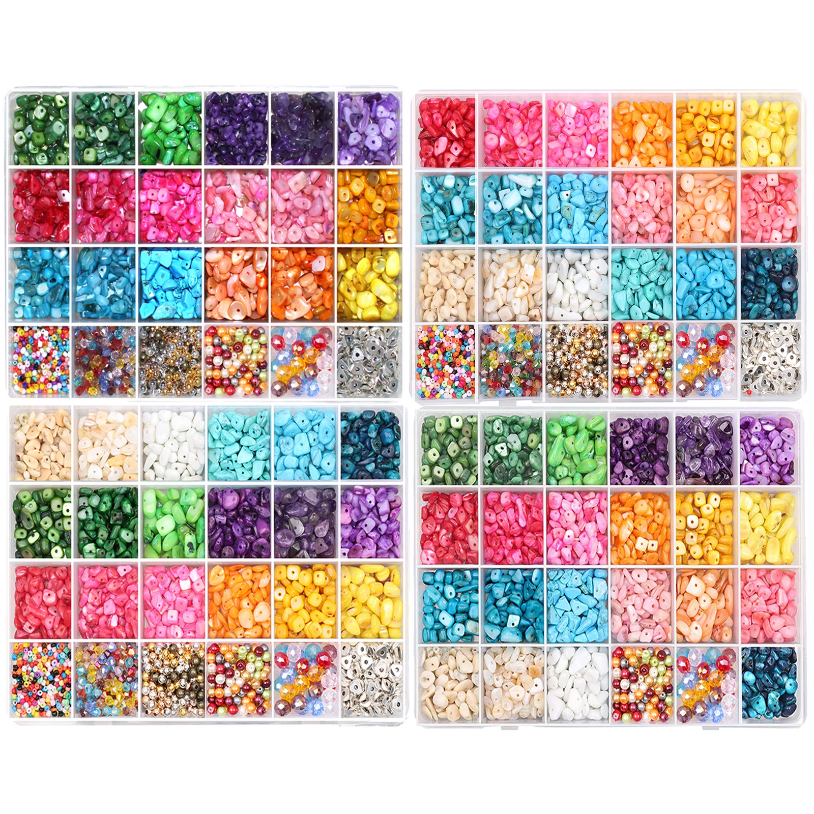 

Crystal Stone Chips Beads Jewelry Making Natural Gemstones Kit Crystal Beads for Earring Necklace Jewelry Making Findings