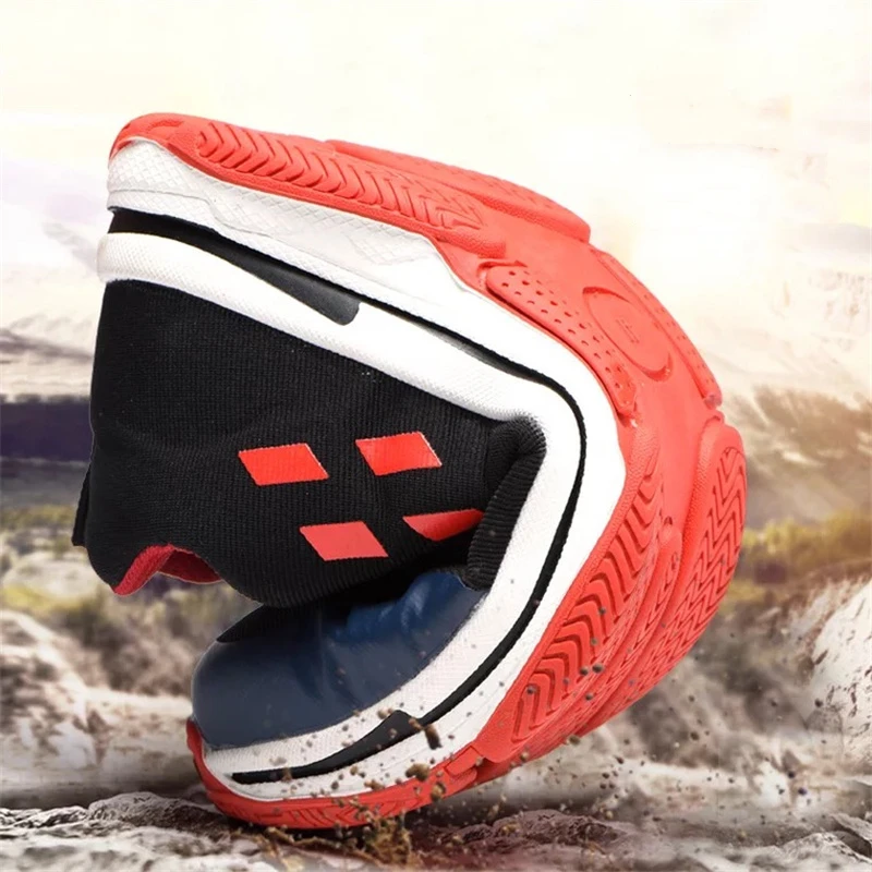 Новые защитные кроссовки мужские летние тонкие рабочие ботинки с перфорацией