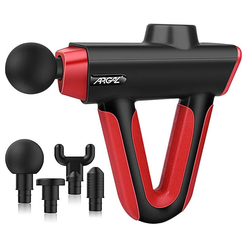 

Massage Gun Muscle 4 Heads Lcd Massage Pistol Deep Silent Body Massager Black Display MG47120