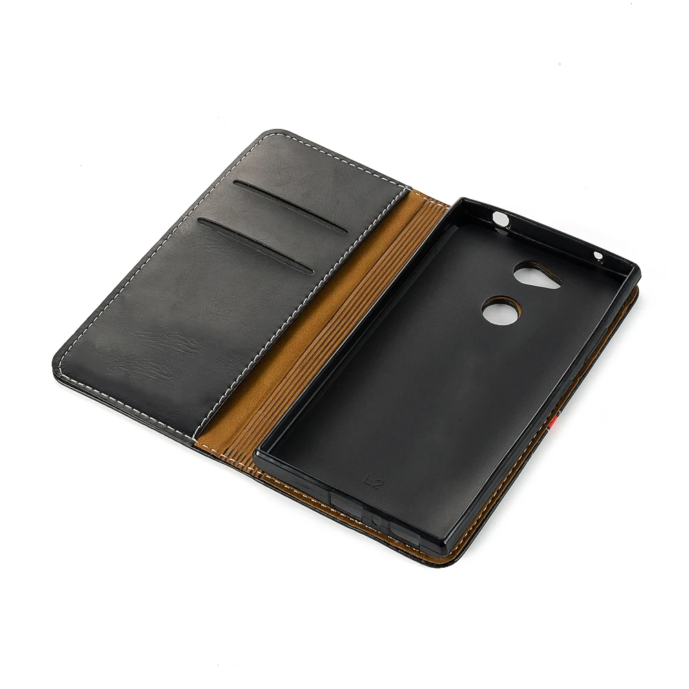 Кожаный чехол-книжка для Sony Xperia L2 H3311 H3321 H4311 H4331 деловой флип-чехол телефона