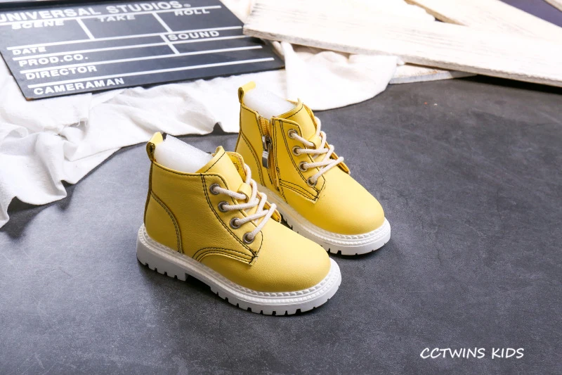 CCTWINS/детская обувь; коллекция года; сезон осень; модные повседневные Ботинки martin для девочек; дышащая Белая обувь для мальчиков; Детские модельные ботинки; MB011