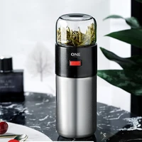 thermos bottle for tea 330ml stainless steel thermal cup tea infuser bottle with glass lid separation vacuum flask business mug